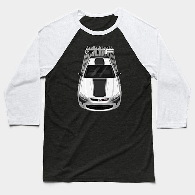 Ford Falcon GT-F 351 - White - Black Stripe Baseball T-Shirt by V8social